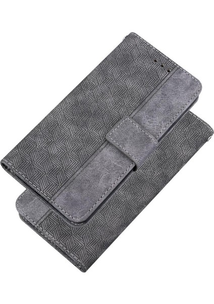 IPhone 16 Için Flip Case Pro Flip Folio Cüzdan Kapak Geometrik Kabartmalı Pu (Yurt Dışından)