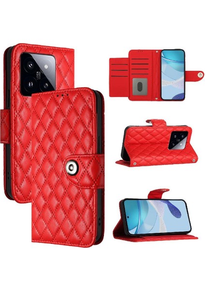 Xiaomi 14 Pro 5g Için Kılıf Cüzdan Kapak Kart Tutucu Bilek Şerit Darbeye (Yurt Dışından)
