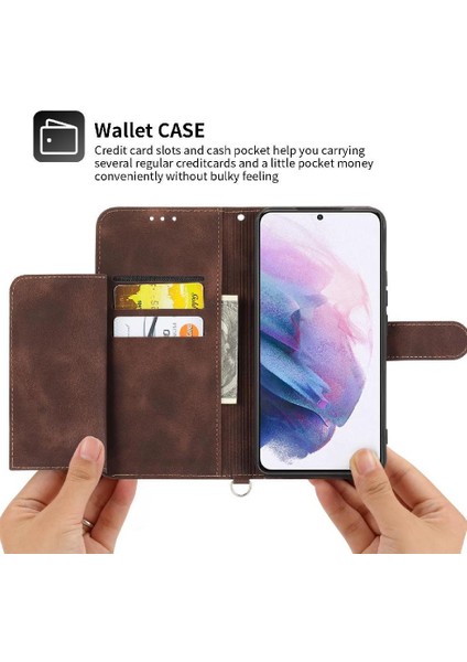 Samsung Galaxy S22 Artı Darbeye Dayanıklı Çoklu Kredi Kartı Için Flip Case (Yurt Dışından)
