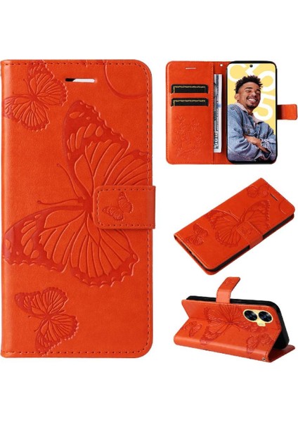 Kart Yuvası Standı Manyetik ile Realme C55 4g Flip Kickstand Için Flip Case (Yurt Dışından)