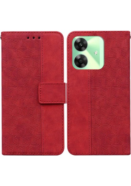 Realme C61 Flip Folio Cüzdan Kapak Premium Pu Deri Için Flip Case (Yurt Dışından)