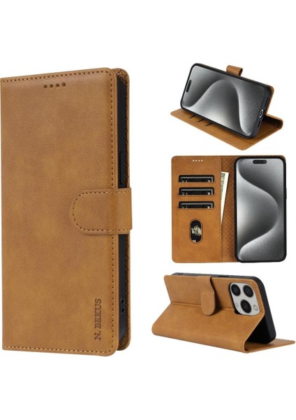 IPhone 15 Için Flip Case Pro Max Manyetik Kapatma Çift Katmanlı Koruma (Yurt Dışından)