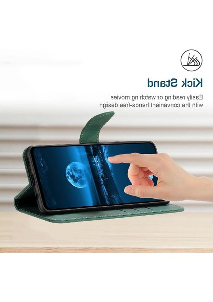Oppo A60 4g Deri Cüzdan Dikiş Için Flip Case Kabartmalı Yumuşak Pu Yüksek (Yurt Dışından)