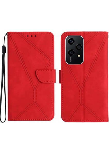 Onur 200 Lite Için Flip Case Yumuşak Pu Deri Deri Cüzdan Yüksek Kalite (Yurt Dışından)