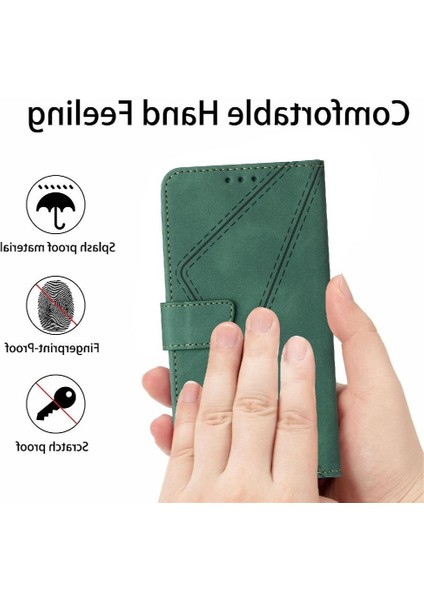 Oppo A60 4g Deri Cüzdan Dikiş Için Flip Case Kabartmalı Yumuşak Pu Yüksek (Yurt Dışından)