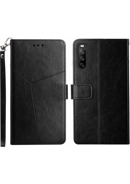 Sony Xperia 10 Vı Için Flip Case Deri Cüzdan Kapak Çevirin Kitap Katlanır Tpu (Yurt Dışından)