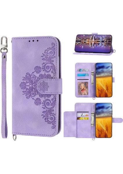 Samsung Galaxy S23 Darbeye Bileklik Kabartmalı Çoklu Için Flip Case (Yurt Dışından)