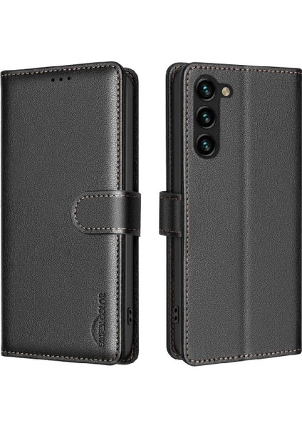 Samsung Galaxy S21 Manyetik Kart Tutucu Kickstand Pu Deri Için Flip Case (Yurt Dışından)