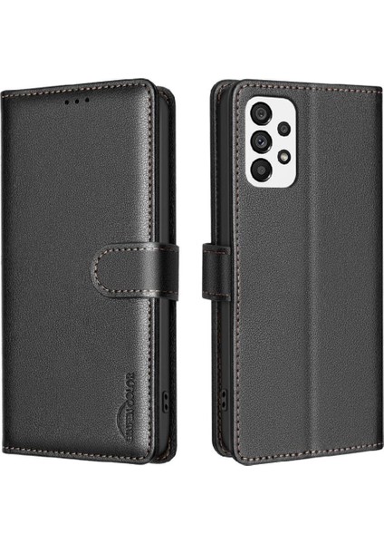 Samsung Galaxy M23 5g Rfıd Engelleme Kart Tutucu Kickstand Pu Için Flip Case (Yurt Dışından)