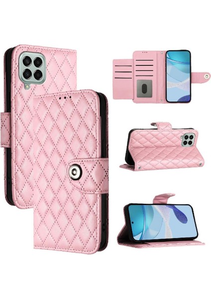 Samsung Galaxy M33 5g Kart Tutucu Cüzdan Kapak Bilek Şeridi Için Kılıf (Yurt Dışından)
