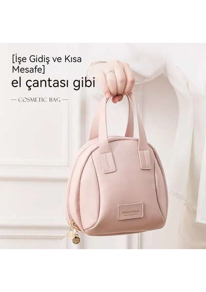 Büyük Kapasiteli Seyahat Su Geçirmez Taşınabilir Makyaj Çantası, Dıştan Dışa Kozmetik Saklama Çantası (Yurt Dışından) indirimleri