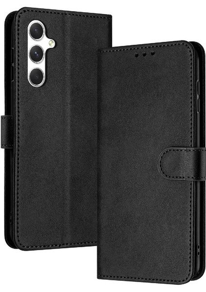 Kart Yuvası Saf Renk ile Samsung Galaxy M54 Pu Deri Için Flip Case (Yurt Dışından)