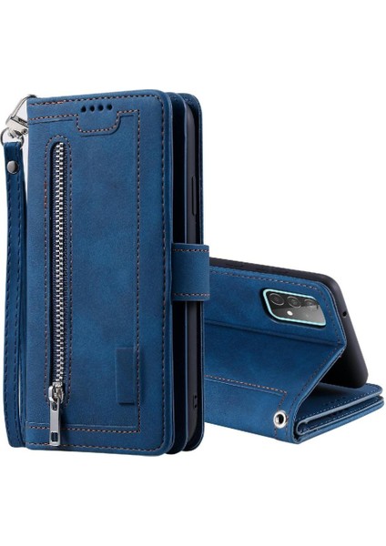 Samsung Galaxy A73 5g Için Flip Case Kordon Cüzdan Kickstand Pu Deri 9 (Yurt Dışından)