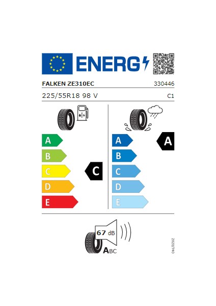 225/55 R18 Tl 98V Zıex Ze310 Ecorun Oto Yaz Lastiği (Üretim Yılı: 2024)