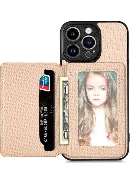 IPhone 14 Pro Rfıd Engelleme Manyetik Kart Tutucu Komple Kamera Için Kılıf (Yurt Dışından)