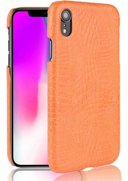 IPhone Xr Klasik Timsah Moda Anti Scratch Için Şık Klasik Durumda (Yurt Dışından)