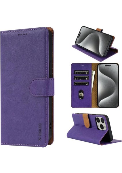 IPhone 15 Için Flip Case Pro Max Manyetik Kapatma Çift Katmanlı Koruma (Yurt Dışından)