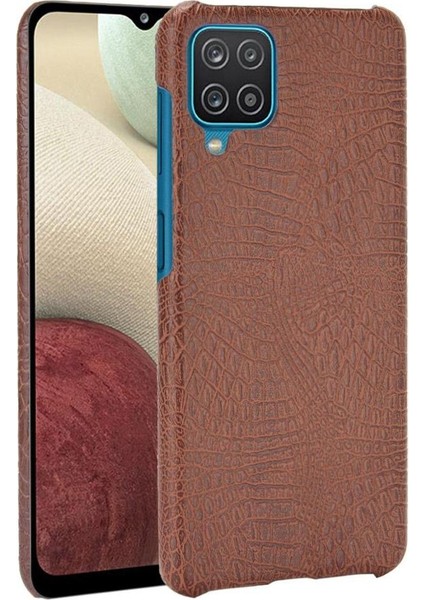Samsung Galaxy A12/M12 Klasik Timsah Moda Için Şık Klasik Kılıf (Yurt Dışından)