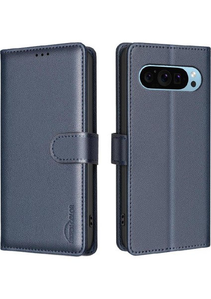 Google Piksel 9 Pro Için Flip Case Pu Deri Cüzdan Rfıd Engelleme Manyetik (Yurt Dışından)