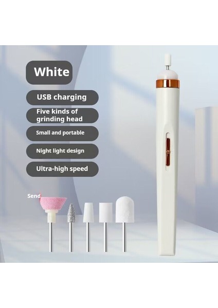 Taşınabilir Şarj Edilebilir Tırnak Öğütücü Nail Art Öğütücü Elektrikli Tırnak Sökücü Manikür Tırnak Öğütücü (Yurt Dışından)