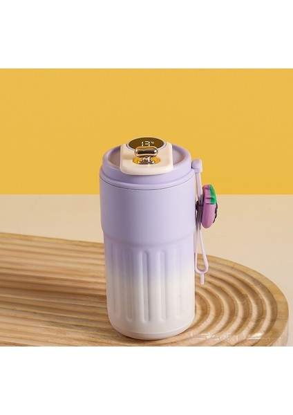 Kahve Kupası Termos Kupa Akıllı Sıcaklık Ölçümü 316 Paslanmaz Çelik Eşlik Eden Su Bardağı Taşınabilir Araba Hediye Kupa 450ML Çay Bardağı (Yurt Dışından)