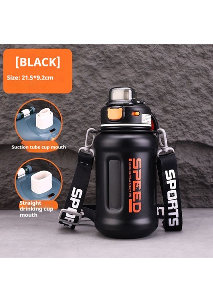 800ML Büyük Kapasiteli 316 Paslanmaz Çelik Termos Bardak Tonluk Varil Doğrudan Içme Pipetli Bardak Öğrenci ve Çocuk Termos Pot (Yurt Dışından)