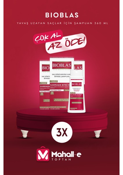 Saç Dökülmesine Karşı Yavaş Uzayan Saçlar Için Şampuan 360 ml Sarmaşık Özlü 3'lu fiyatları