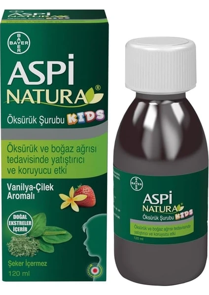 Aspi Natura Kids Vanilya Çilek Aromalı 120 ml