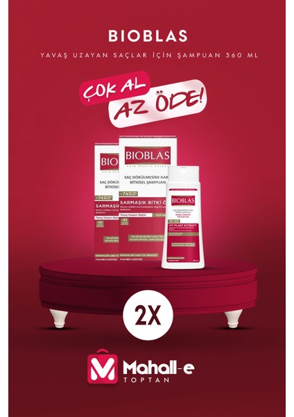 Saç Dökülmesine Karşı Yavaş Uzayan Saçlar Için Şampuan 360 ml Sarmaşık Özlü 2'li fiyatları