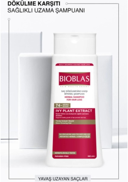 Saç Dökülmesine Karşı Yavaş Uzayan Saçlar Için Şampuan 360 ml Sarmaşık Özlü 2'li
