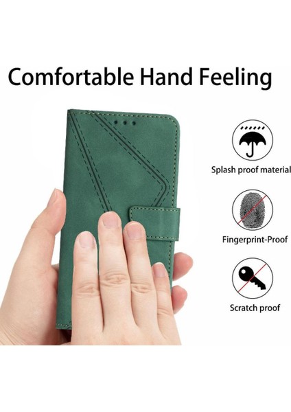 Oppo A60 4g Deri Cüzdan Dikiş Için Flip Case Kabartmalı Yumuşak Pu Yüksek (Yurt Dışından) modelleri