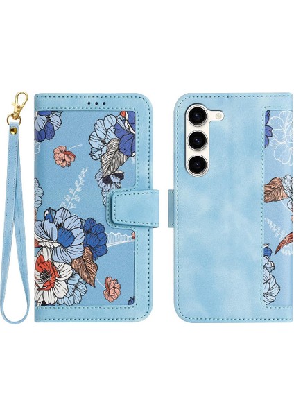 Samsung Galaxy S23 Kickstand Manyetik Kapatma Pu Deri Için Cüzdan Kılıf (Yurt Dışından)
