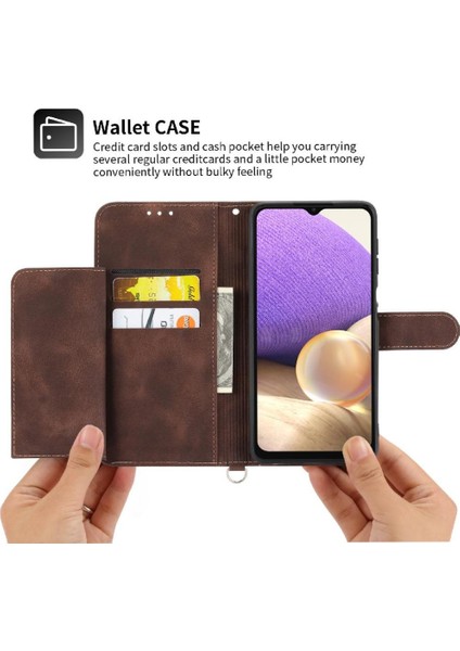 Samsung Galaxy A32 4g Darbeye Dayanıklı Bileklik Çoklu Kredi Için Flip Case (Yurt Dışından) fırsatları