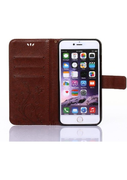IPhone 6 Için Filp Durumda Artı Pu Deri Kart Tutucu Kickstand Manyetik (Yurt Dışından)