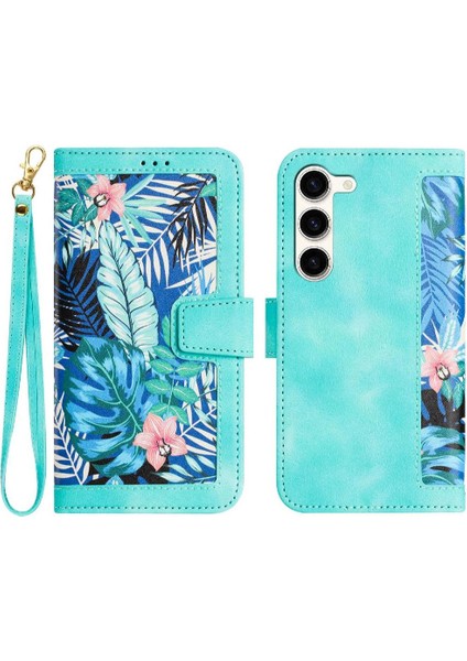 Samsung Galaxy S23 Kickstand Manyetik Kapatma Pu Deri Için Cüzdan Kılıf (Yurt Dışından)
