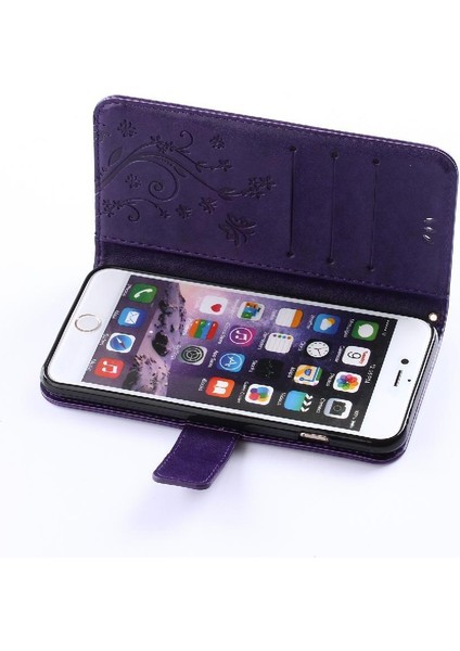 IPhone 6 Için Filp Durumda Artı Pu Deri Kart Tutucu Kickstand Manyetik (Yurt Dışından)
