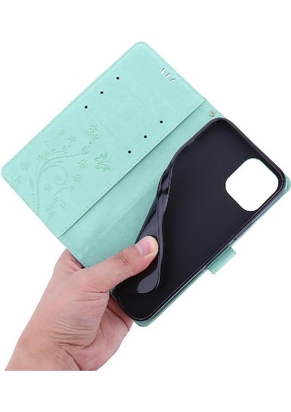 IPhone 14 Için Filp Durumda Pro Max Pu Deri Kart Tutucu Kickstand Bilek (Yurt Dışından)