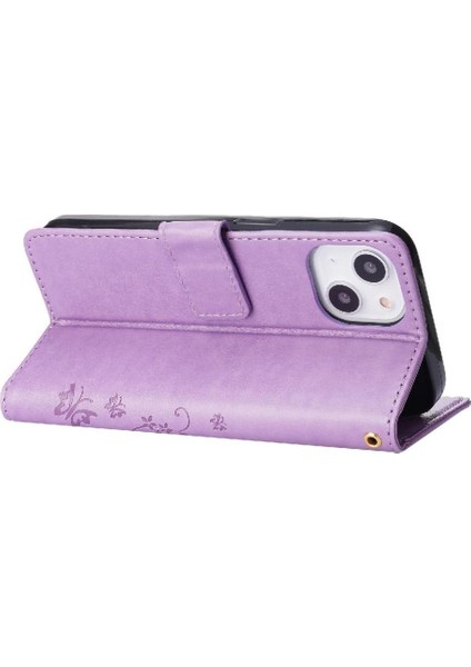 IPhone 15 Için Pu Deri Kickstand Durumda Kart Tutucu Manyetik Kapatma (Yurt Dışından) modelleri