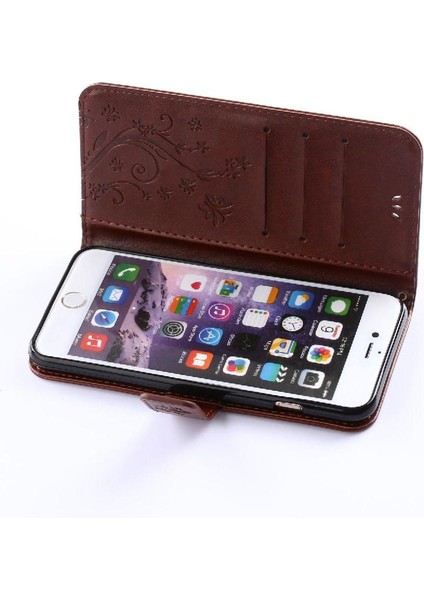 IPhone 6 Için Filp Durumda Artı Pu Deri Kart Tutucu Kickstand Manyetik (Yurt Dışından)