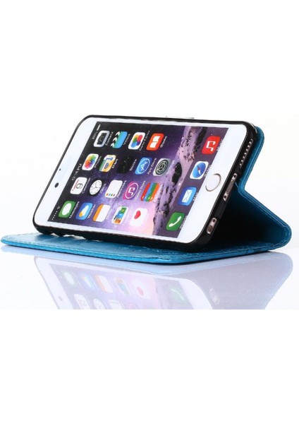 IPhone 6 Için Filp Durumda Artı Pu Deri Kart Tutucu Kickstand Manyetik (Yurt Dışından)