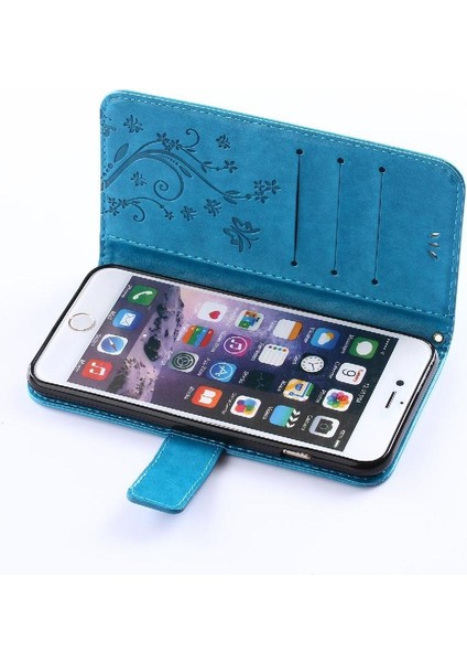 IPhone 6 Için Filp Durumda Artı Pu Deri Kart Tutucu Kickstand Manyetik (Yurt Dışından)