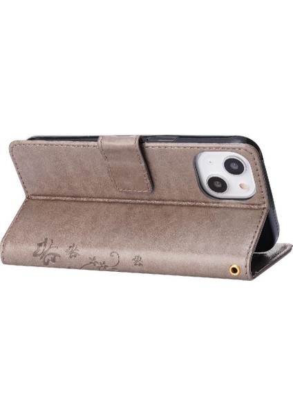 IPhone 15 Için Pu Deri Kickstand Durumda Kart Tutucu Manyetik Kapatma (Yurt Dışından) modelleri