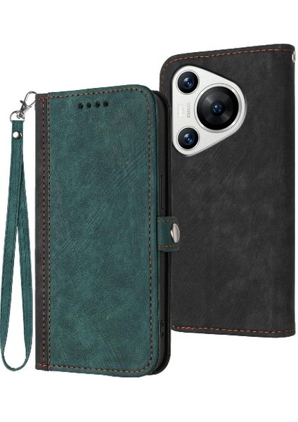 Huawei Pura 70 Pro Için Kickstand Koruyucu Cüzdan Pu Deri Kapatma (Yurt Dışından)