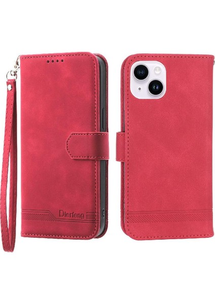 IPhone 14 Için Flip Case Artı Premium Kart Yuvaları Manyetik Kapatma Nakit (Yurt Dışından)