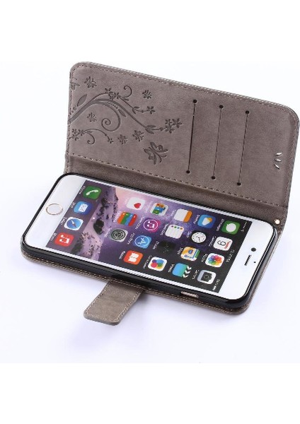 IPhone 6 Için Filp Durumda Artı Pu Deri Kart Tutucu Kickstand Manyetik (Yurt Dışından)