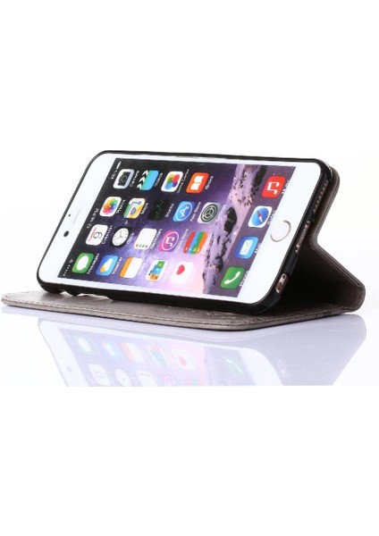 IPhone 6 Için Filp Durumda Artı Pu Deri Kart Tutucu Kickstand Manyetik (Yurt Dışından)