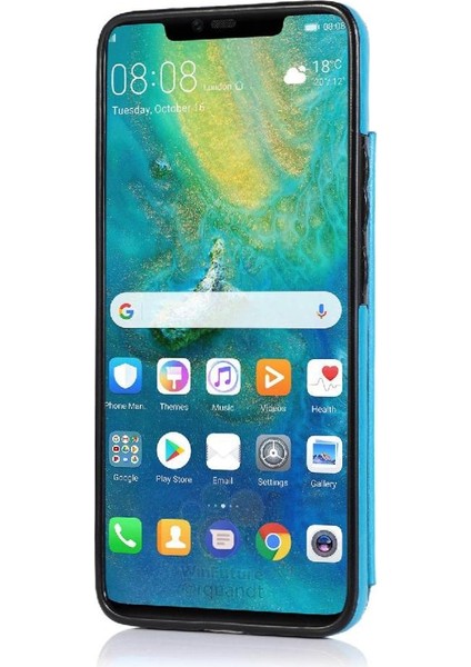 Manyi Mall Cüzdan Kart Tutucu Kılıf ile Huawei Mate 20 Pro Çift Düğmeler Pu Flip (Yurt Dışından)