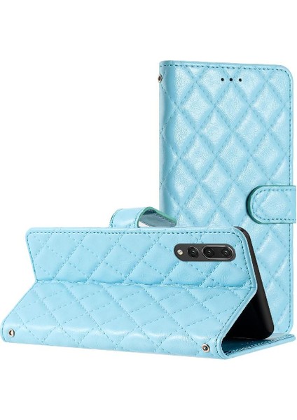 Huawei P20 Pro Için Flip Case Kart Yuvaları Tutucu Kickstand Tpu Darbeye Pu (Yurt Dışından)