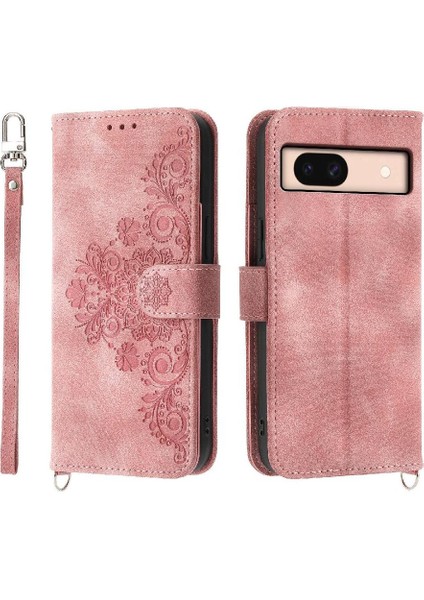 Google Piksel 8A Bileklik Darbeye Çoklu Kredi Kartı Için Flip Case (Yurt Dışından)