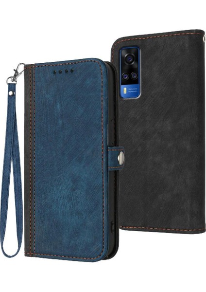 Vıvo Y51 Flip Folio Kitap Pu Deri Manyetik Kapatma Kickstand Için Kılıf (Yurt Dışından)